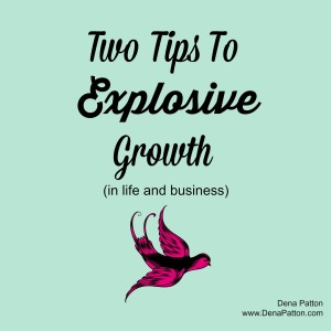 Dena Patton Blog: 2 Tips To Explosive Growth (in life and business)